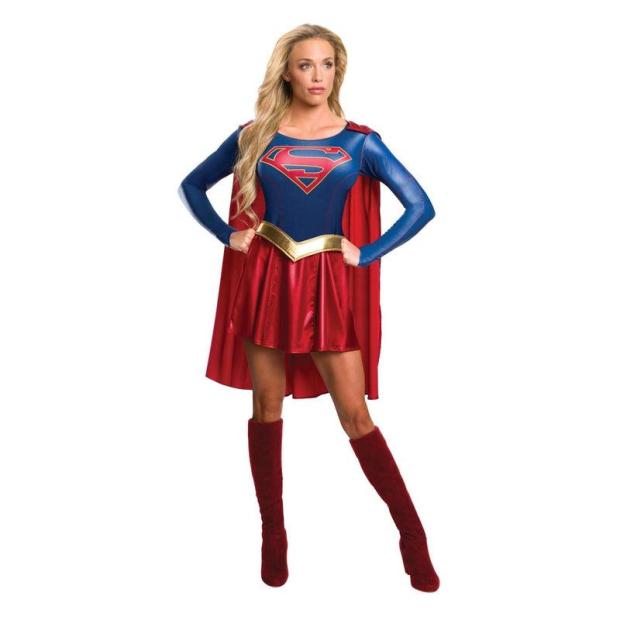 Ladies Supergirl Costume Superhero Fancy Dress Adult Outfit  |   Superhero FANCY DRESS Superhero