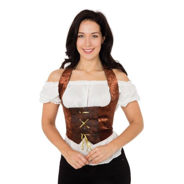 Ladies Velvet Corset Fancy Dress Costume Medieval Pirate Gothic Wench Outfit  |   Pirate FANCY DRESS Pirate