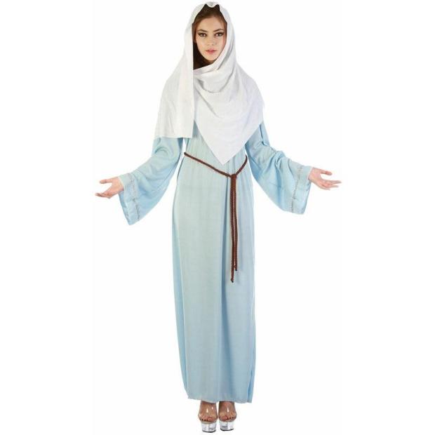 Ladies Virgin Mary Costume Christmas Nativity Fancy Dress Outfit  |   Religious FANCY DRESS Religious