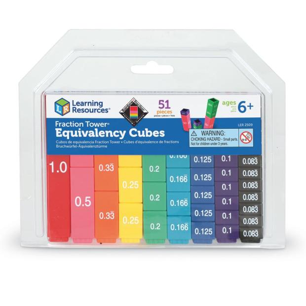 Learning Resources Fraction Tower Cubes – Equivalency Set  |   Learning resources EDUCATIONAL Learning resources