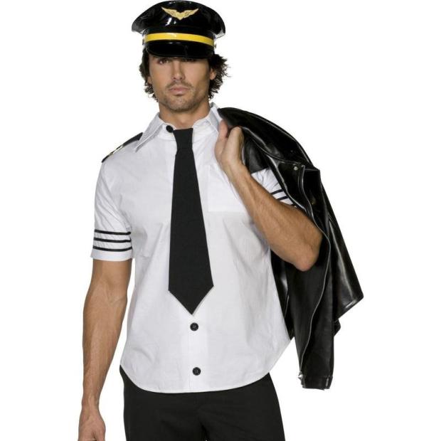 Mile High Airline Captain Pilot Captain Stag Do Adult Fancy Dress Costume  |   Military FANCY DRESS Military