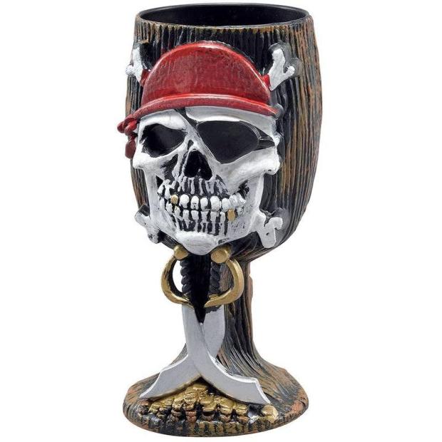 Pirate Skull Goblet Fancy Dress Accessory Halloween Party Prop Decoration  |   Pirate FANCY DRESS Pirate