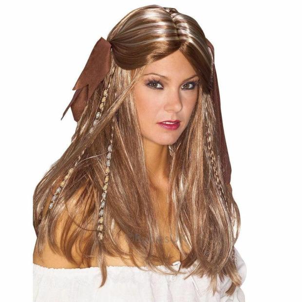 Pirate Wench Wig Ladies Fancy Dress Costume Accessory  |   Pirate FANCY DRESS Pirate