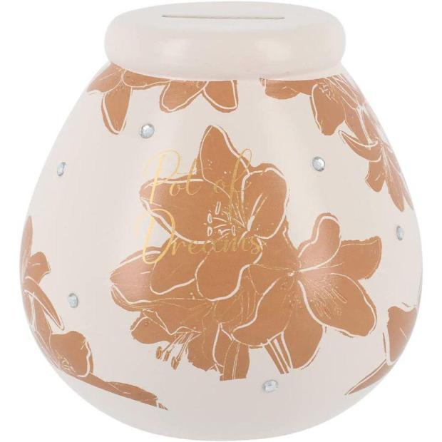 Pot of Dreams Ceramic Money Box Fleur & Birds  |   Pot Of Dreams ARTS & CRAFTS Pot Of Dreams