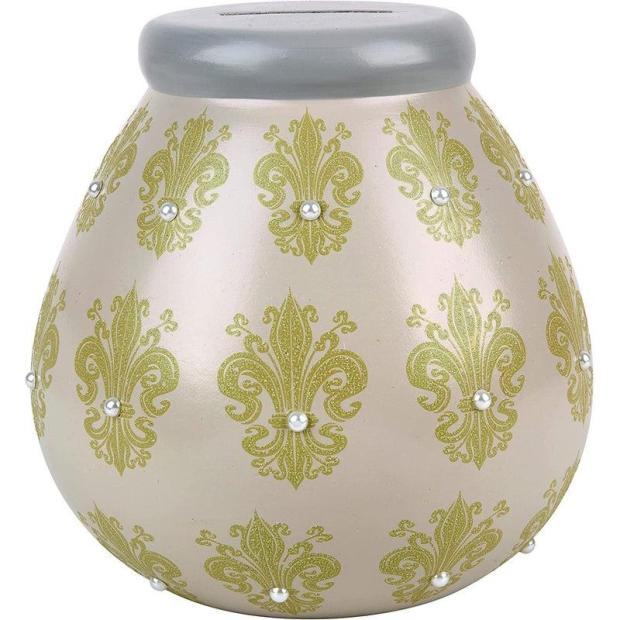 Pot of Dreams Ceramic Money Box Fleur-De-Lys (Alt)  |   Pot Of Dreams Pot Of Dreams