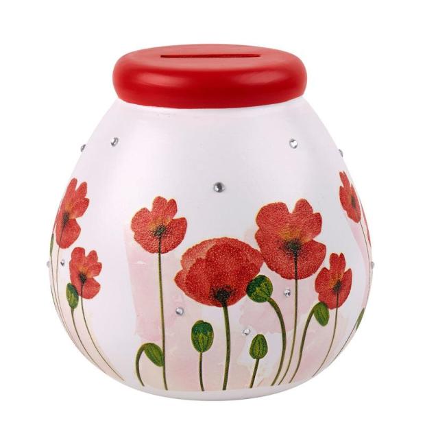 Pot of Dreams Poppies Ceramic Money Box  |   Pot Of Dreams ARTS & CRAFTS Pot Of Dreams