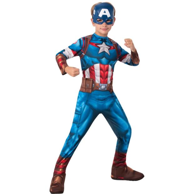 Rubies Captain America Marvel Superhero Boy’s Fancy Dress Costume  |   Superhero FANCY DRESS Superhero