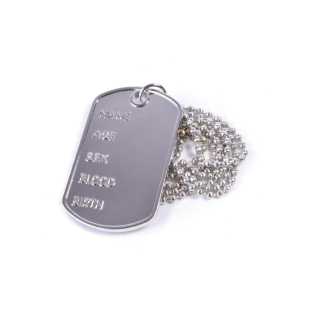 Rubies Dog Tag Necklace Adult Fancy Dress Accessory  |   Military FANCY DRESS Military