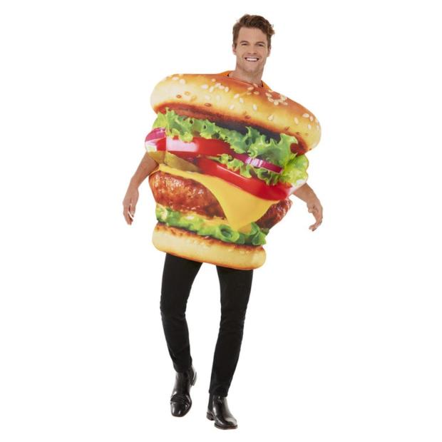 Smiffys Burger Adult Fancy Dress Costume  |   Food and drink FANCY DRESS Food & drink