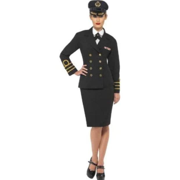 Smiffys Navy Officer Women’s Fancy Dress Costume  |   Military FANCY DRESS Military