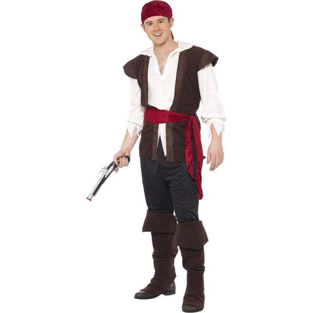 Smiffys Pirate Men’s Fancy Dress Costume  |   Pirate FANCY DRESS Pirate