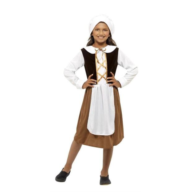 Tudor Girl Costume Victorian Maid Orphan Child Book Day Fancy Dress Outfit  |   Historical FANCY DRESS Historical