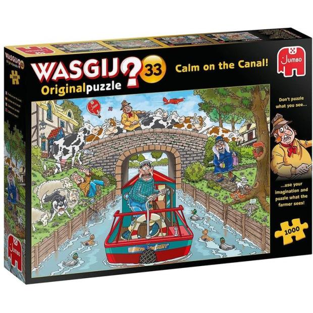 Wasgij Original 33 – Calm on the Canal! 1000Pc Jigsaw Puzzle  |   Galt toys EDUCATIONAL Galt toys