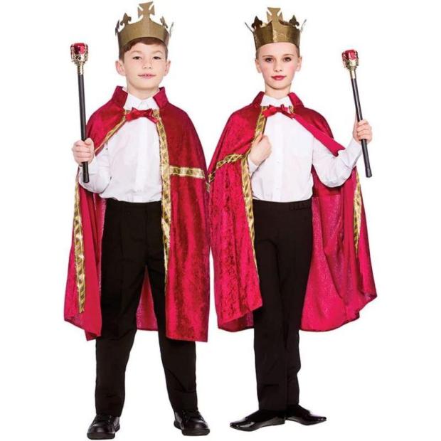 Wicked Costumes Deluxe King/Queen Robe & Crown Child Fancy Dress  |   Historical FANCY DRESS Historical