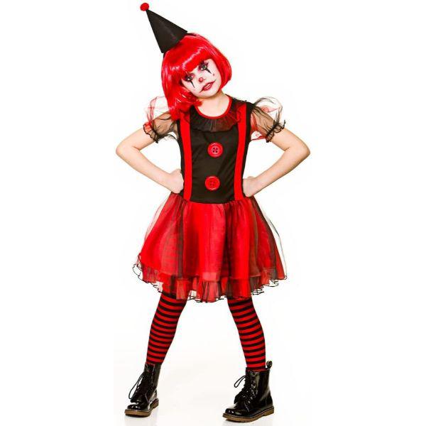 Wicked Costumes Freaky Clown Girl’s Fancy Dress Costume  |   Clown Clown Clown