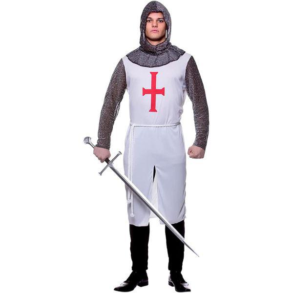 Wicked Costumes Medieval Crusader Knight Men’s Fancy Dress Costume  |   Historical FANCY DRESS Historical