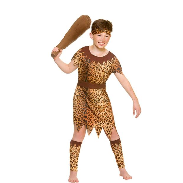 Wicked Costumes Stone Age Cave Boy Fancy Dress Costume  |   Historical FANCY DRESS Historical