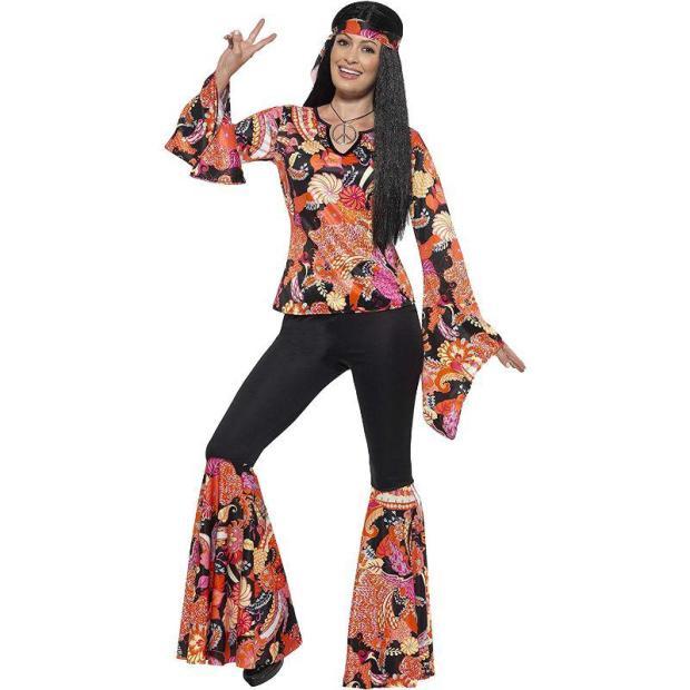 Smiffys Willow the Hippie Women’s Fancy Dress Costume  |   Hippie FANCY DRESS Hippie