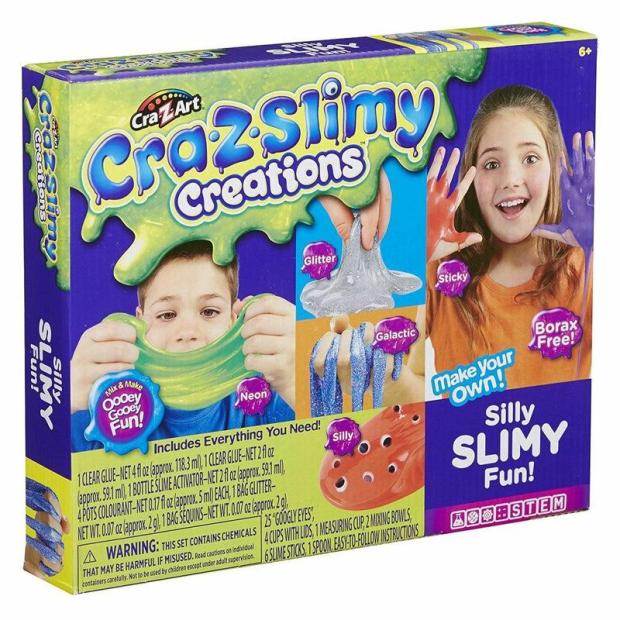 Cra-Z-Art Cra Z Slimy Creations Silly Slimy Fun Make Yout Own Goo Kit  |   Slime and Play-Doh ARTS & CRAFTS Slime & Play-Doh