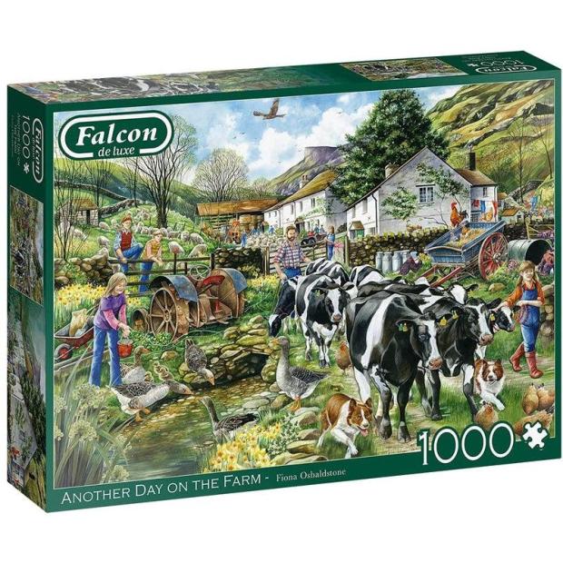 Jumbo, Falcon de luxe – Another Day on the Farm, Jigsaw Puzzles for Adults, 1,000 piece  |   Galt toys EDUCATIONAL Galt toys