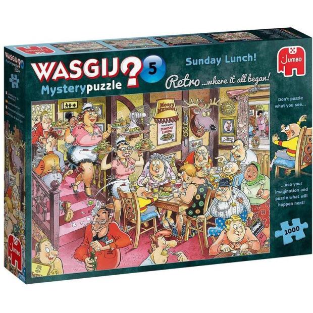 Wasgij Retro Mystery 5 – Sunday Lunch! 1000Pc Jigsaw Puzzle  |   Galt toys EDUCATIONAL Galt toys