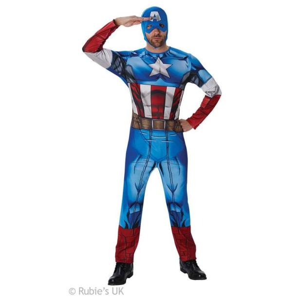 Classic Captain America Book Week Superhero Fancy Dress Costume Outfit  |   Tv & film FANCY DRESS Tv & film